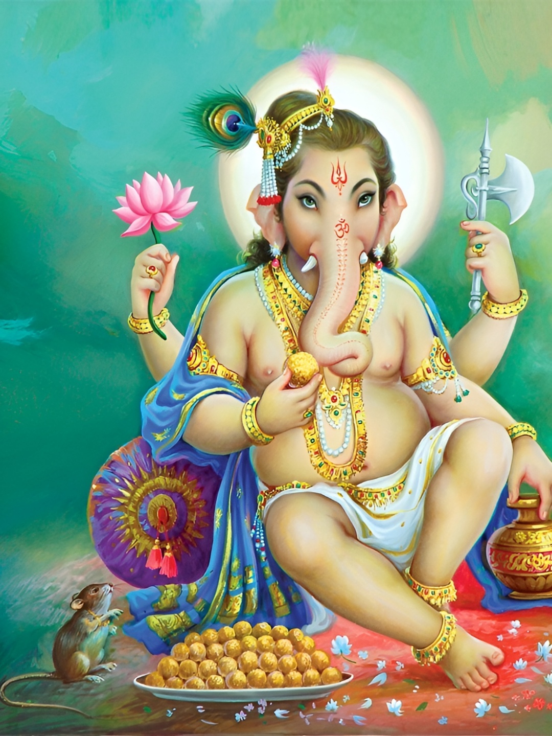 

Aquire Beige & Green Lord Ganesha Picture Printed Self Adhesive Wall Sticker