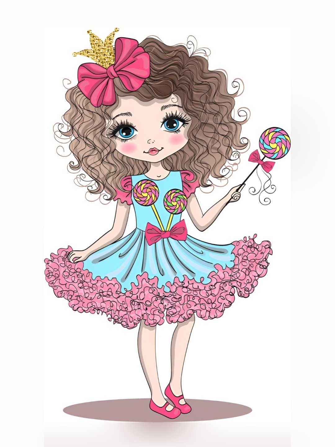

Aquire Blue & Pink Girl Printed Self-Adhesive Wall Sticker
