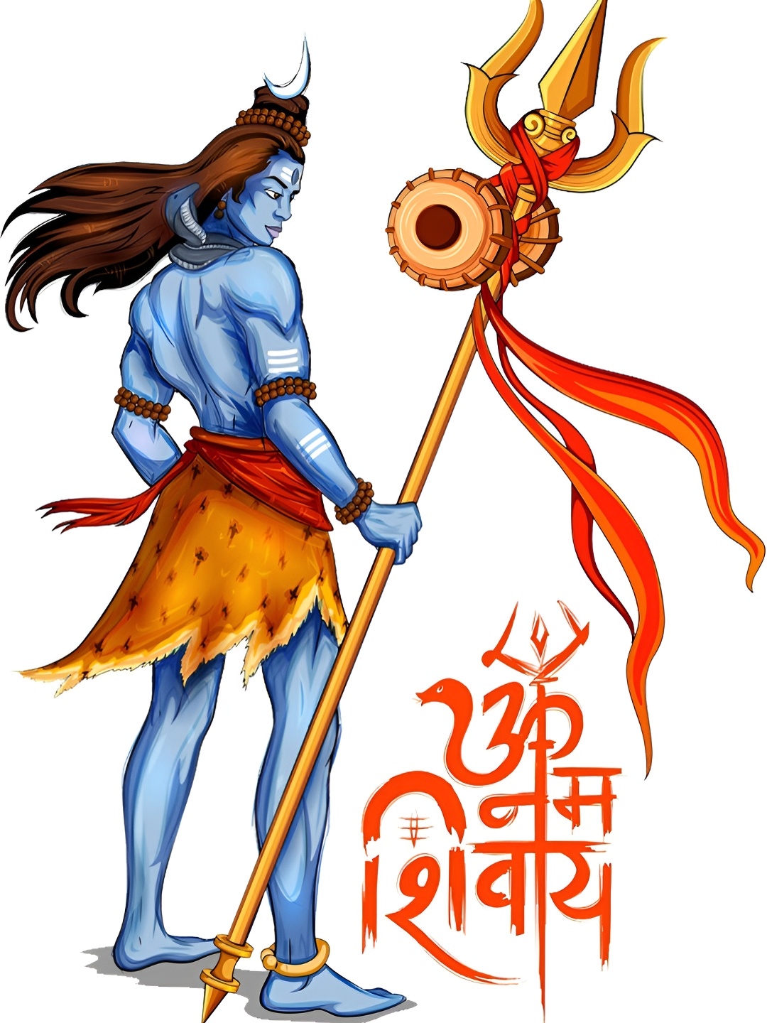 

Aquire Om Namha Shivaye Modern Art Self Adhesive Wall Sticker, Blue