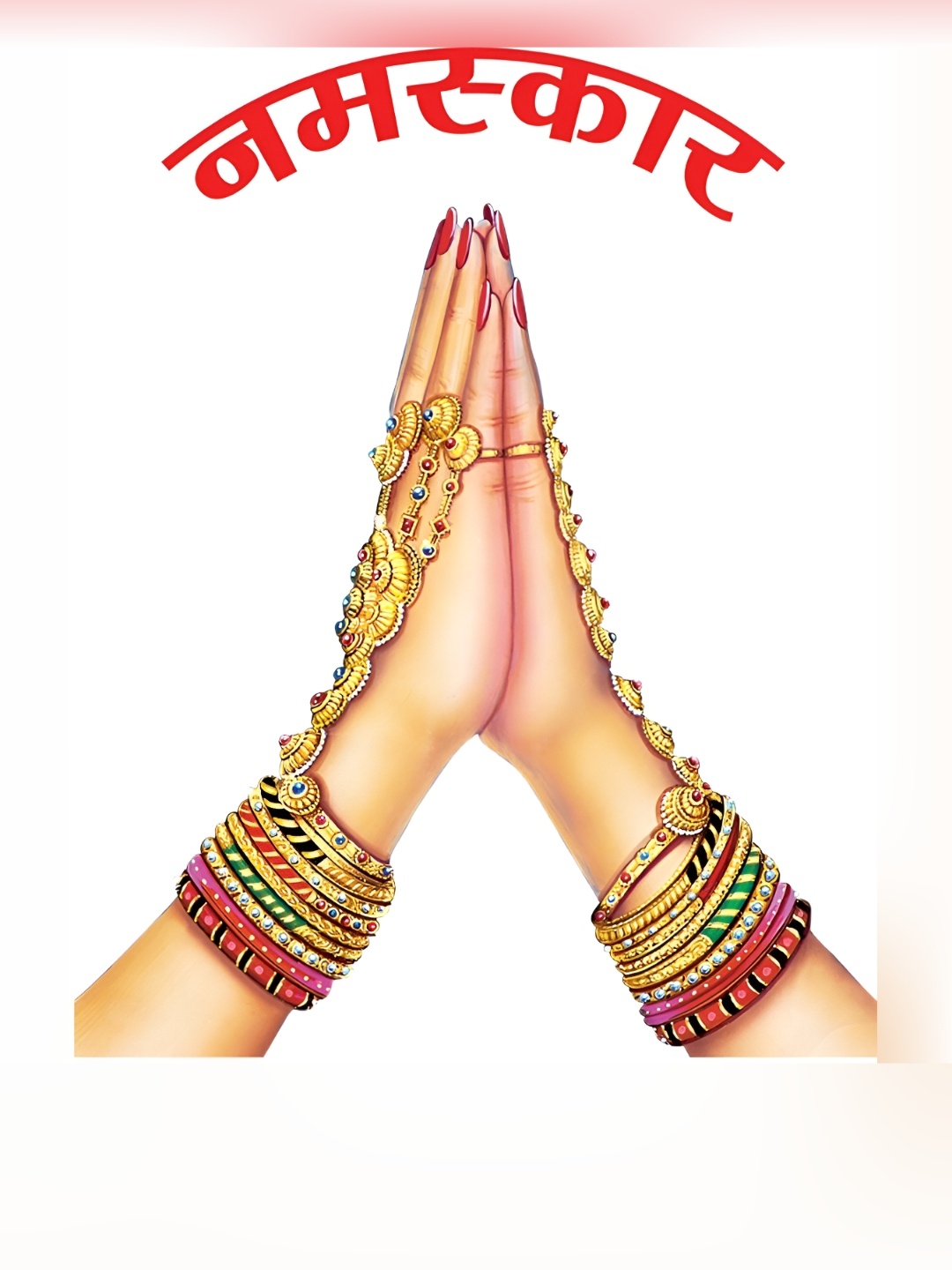 

Aquire Beige & Red Modern Art Namaskar Self Adhesive Wall Sticker