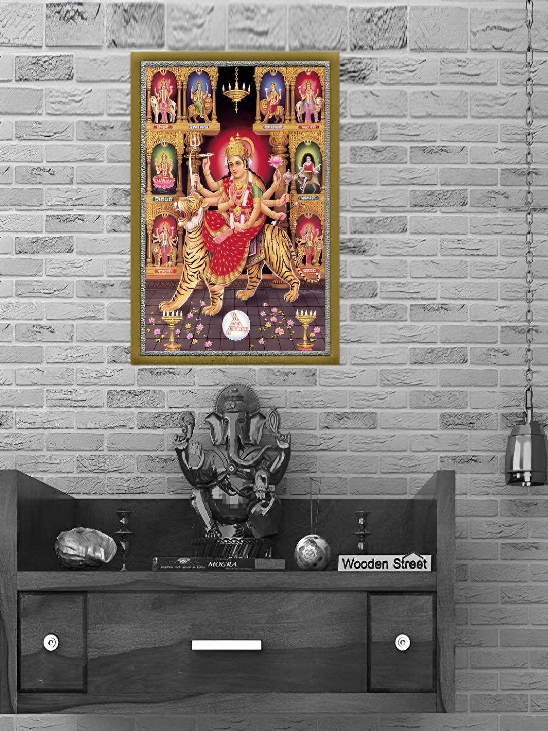 

Aquire Yellow & Red Nav Durga Mata Rani Self Adhesive Wall Sticker