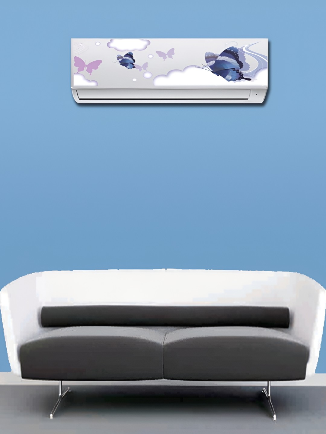 

Aquire Blue & Pink Modern Art Butterfly AC Self Adhesive Wall Sticker