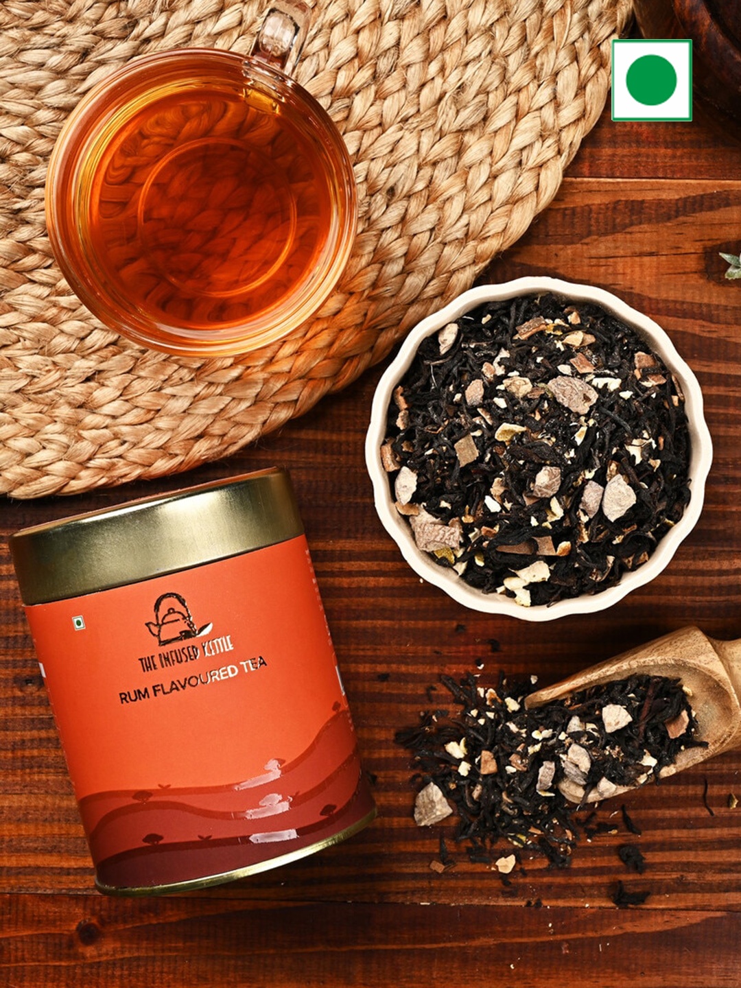 

The Infused Kettle Rum Flavoured Black Tea-50 Gms, Gold