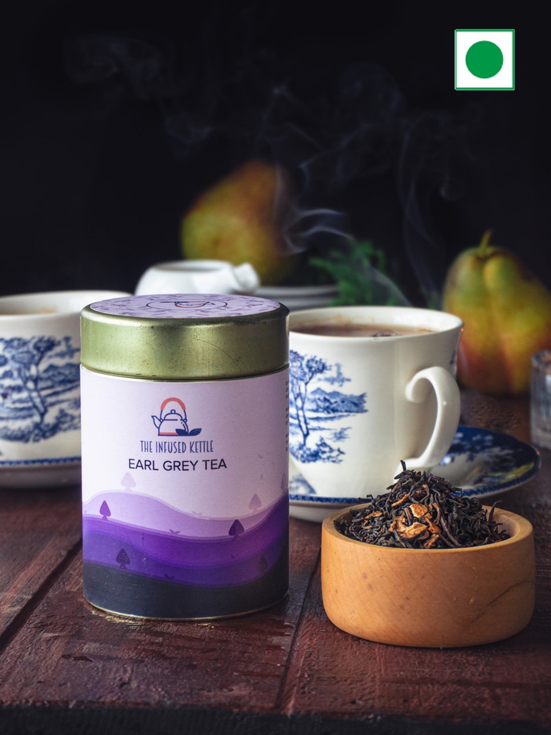 

The Infused Kettle Earl Grey Black Tea -50gm, Navy blue