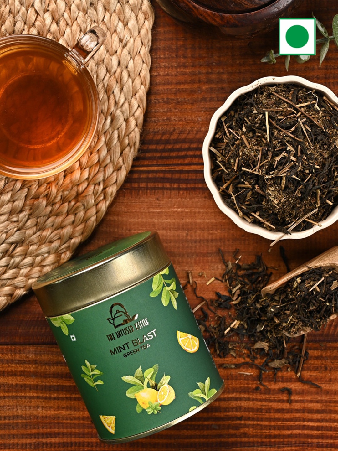 

The Infused Kettle Mint Blast Green Tea- 50 gm, Gold