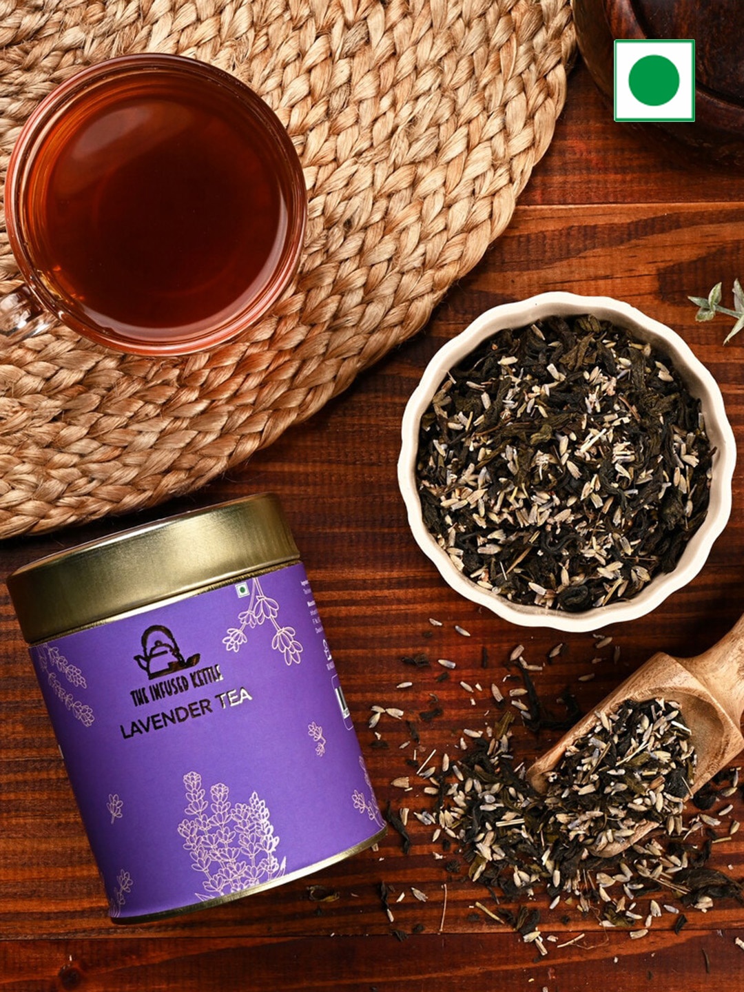 

The Infused Kettle Lavender Green Tea-50gm, Gold