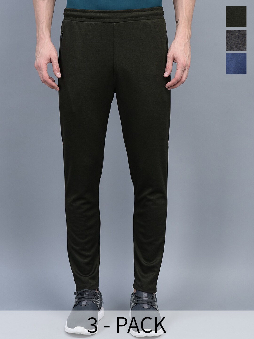 

Force NXT Men Pack of 3 Anti-Viral Anti-Odour Cool Training Track Pants, Black