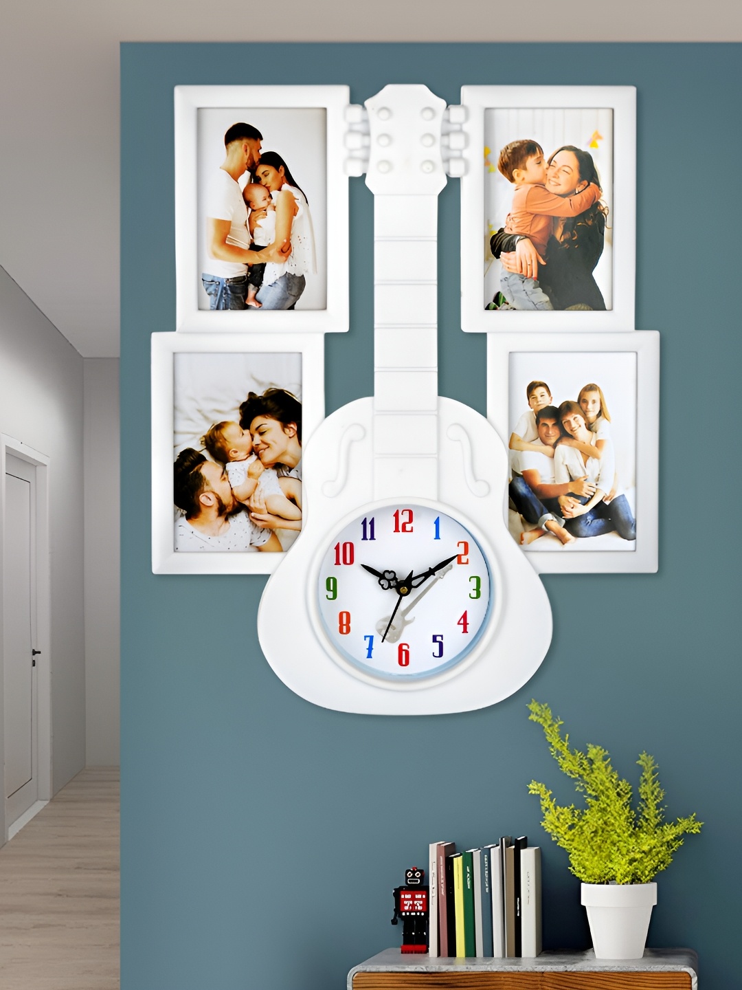 

Attractionz White Round Analogue Wall Clock