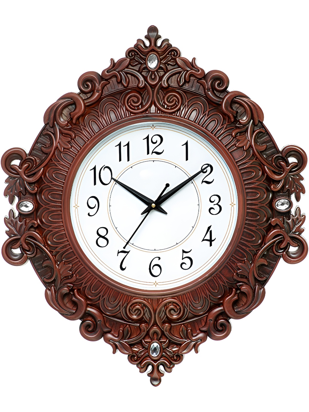 

Attractionz Brown and White Round Textured Analogue Contemporary Wall Clock