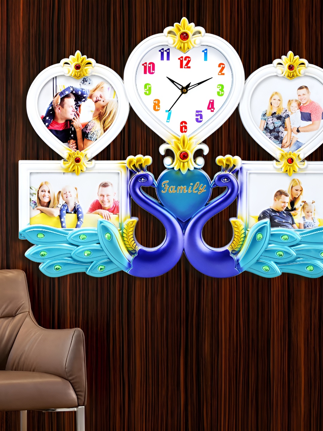 

Attractionz Blue & White Textured Love Shaped Contemporary Wall Clock