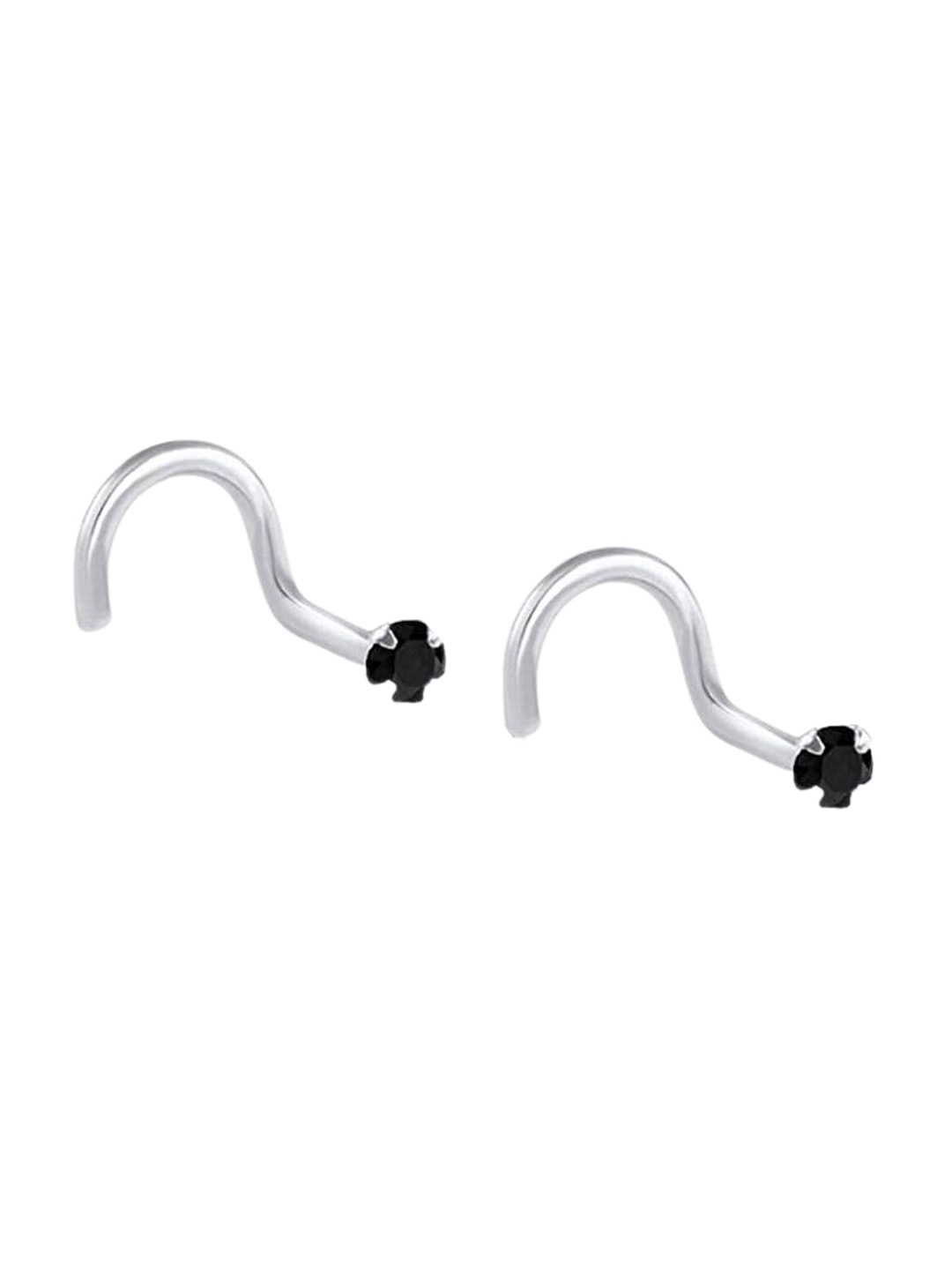 

Abhooshan 92.5 Sterling Silver Cubic Zirconia Stud Nosepin