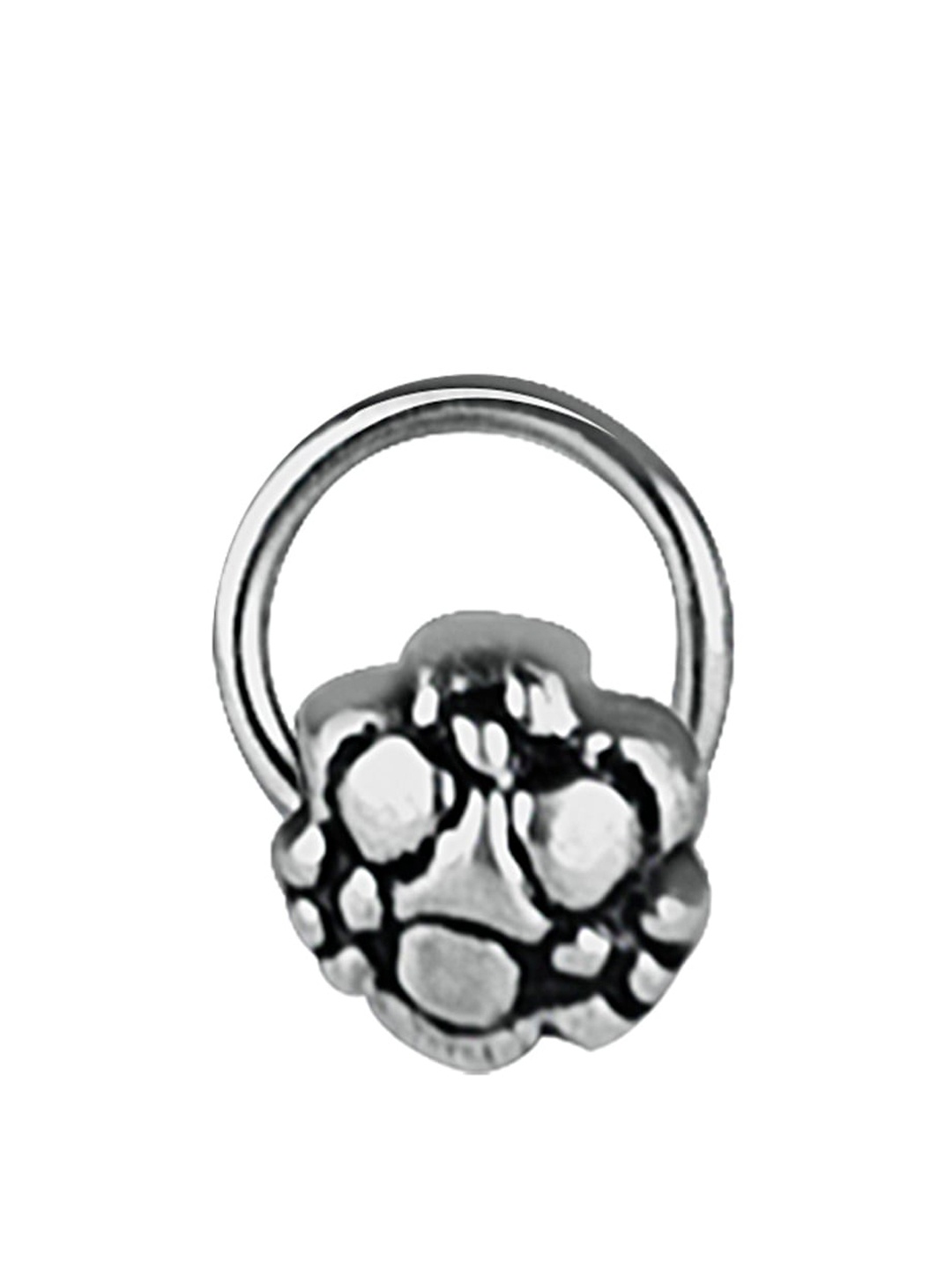 

Abhooshan 92.5 Sterling Oxidized Stud Nosepin, Silver