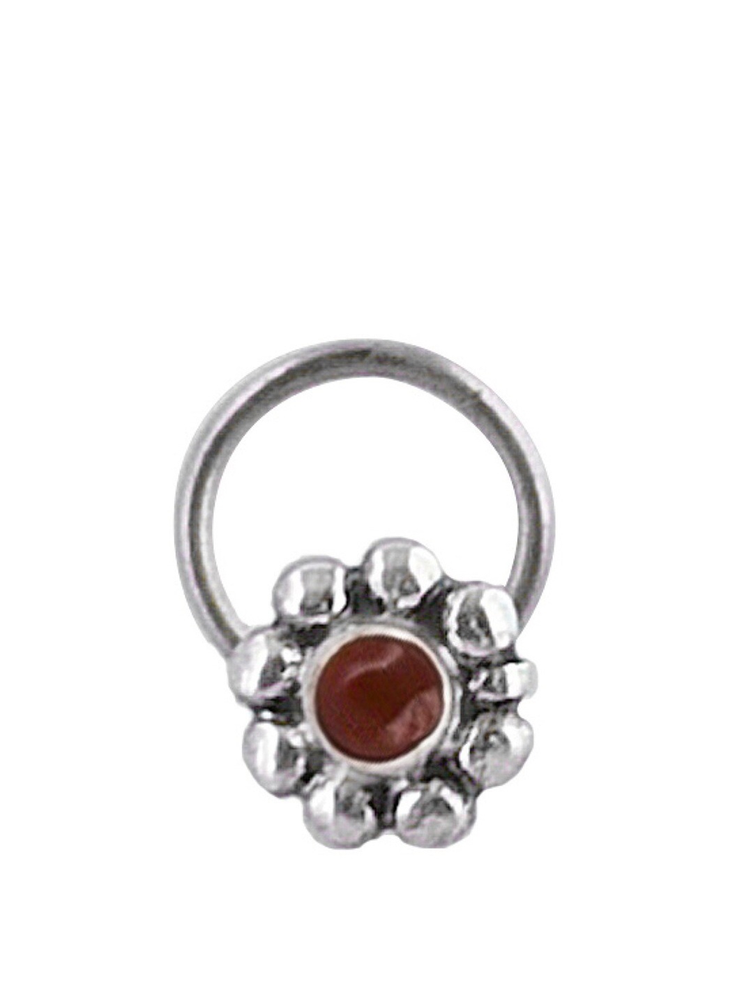 

Abhooshan Pure Oxidized 92.5 Sterling Silver Onyx Stud Nosepin