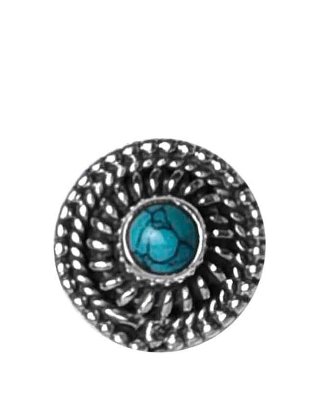 

Abhooshan Sterling Silver Oxidised Stud Nosepin
