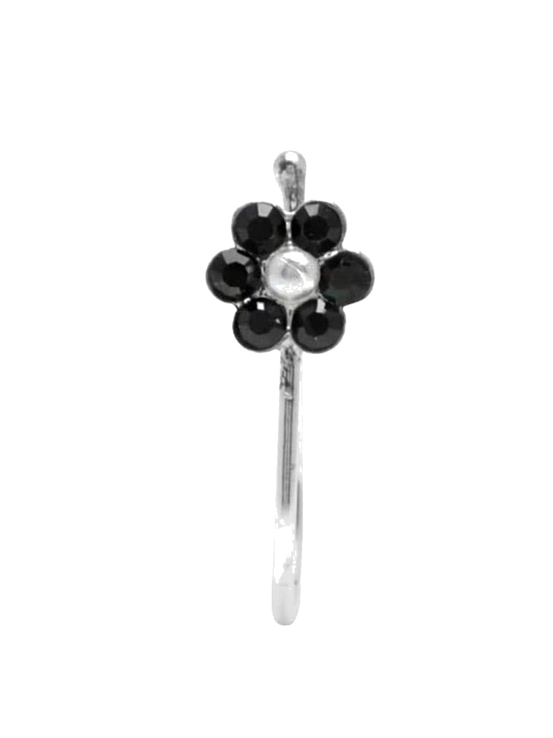 

Abhooshan 92.5 Sterling Silver Cubic Zirconia Stud Nosepin