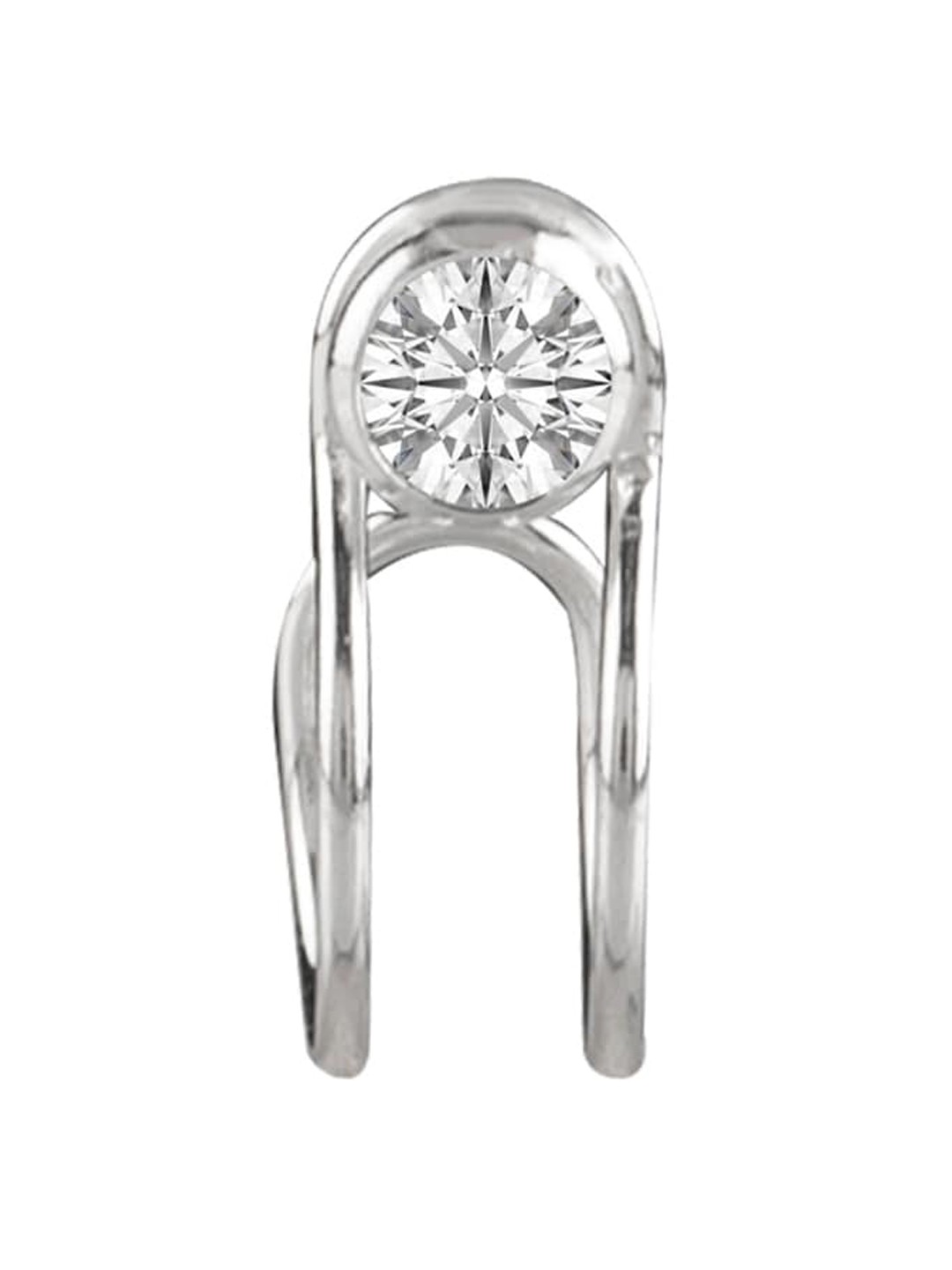 

Abhooshan 92.5 Sterling Silver Cubic Zirconia Studded Stud Nosepin