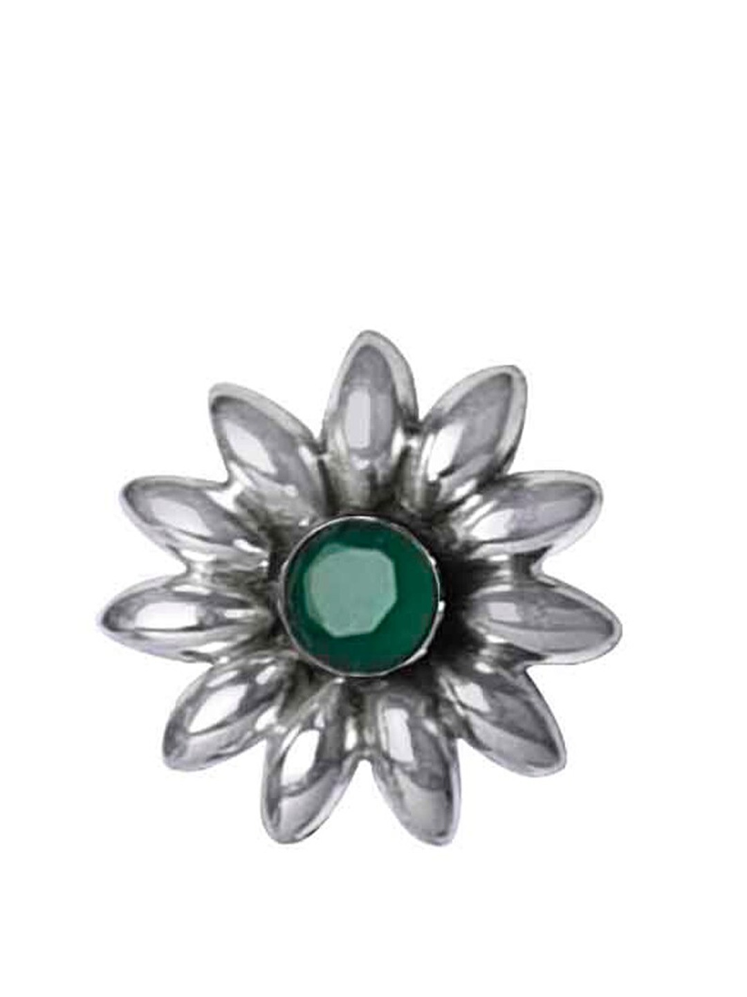 

Abhooshan 92.5 Sterling Silver Oxidized Onyx Stud Nosepin