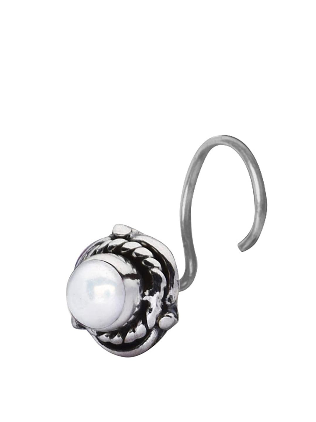 

Abhooshan Pearls Stud Nosepin, Silver