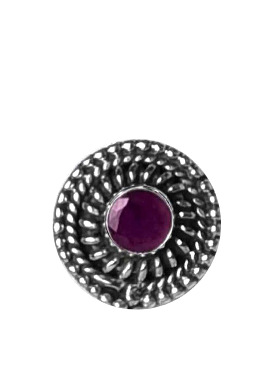 

Abhooshan 92.5 Sterling Silver Onyx Studded Nosepin