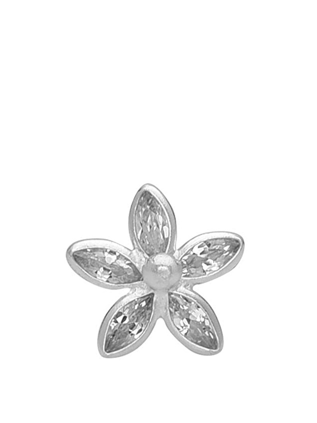 

Abhooshan Sterling Silver Cubic Zirconia Stud Nosepin