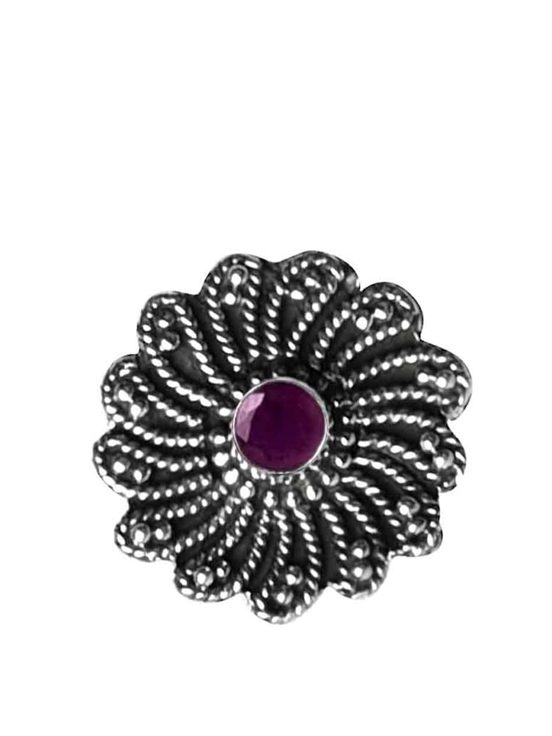 

Abhooshan Sterling Silver Artificial Stones Stud Nosepin