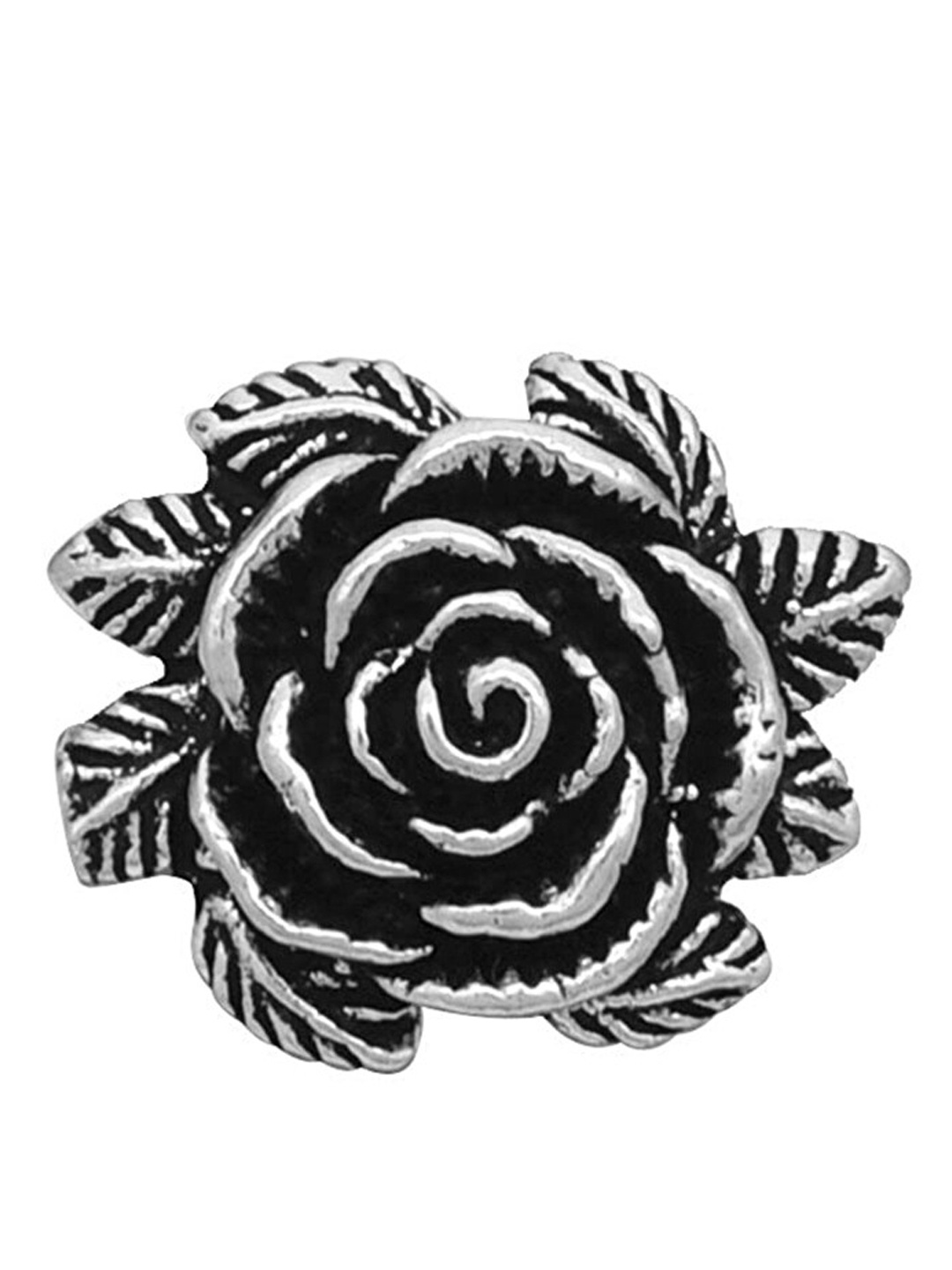 

Abhooshan Floral Silver Stud Nosepin