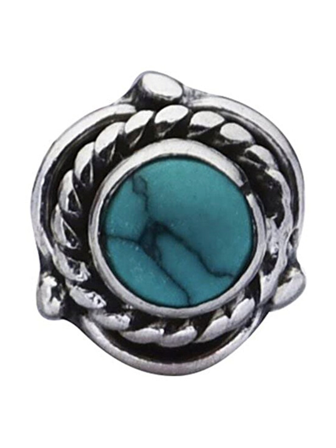 

Abhooshan 92.5 Sterling Silver Turquoise Stud Nosepin