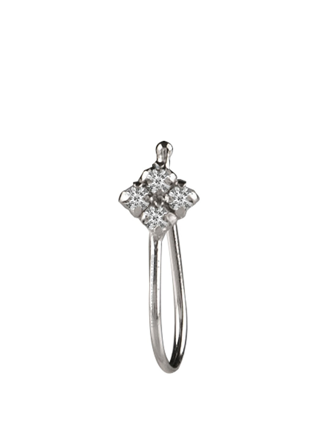 

Abhooshan Sterling Silver Cubic Zirconia Stud Nosepin