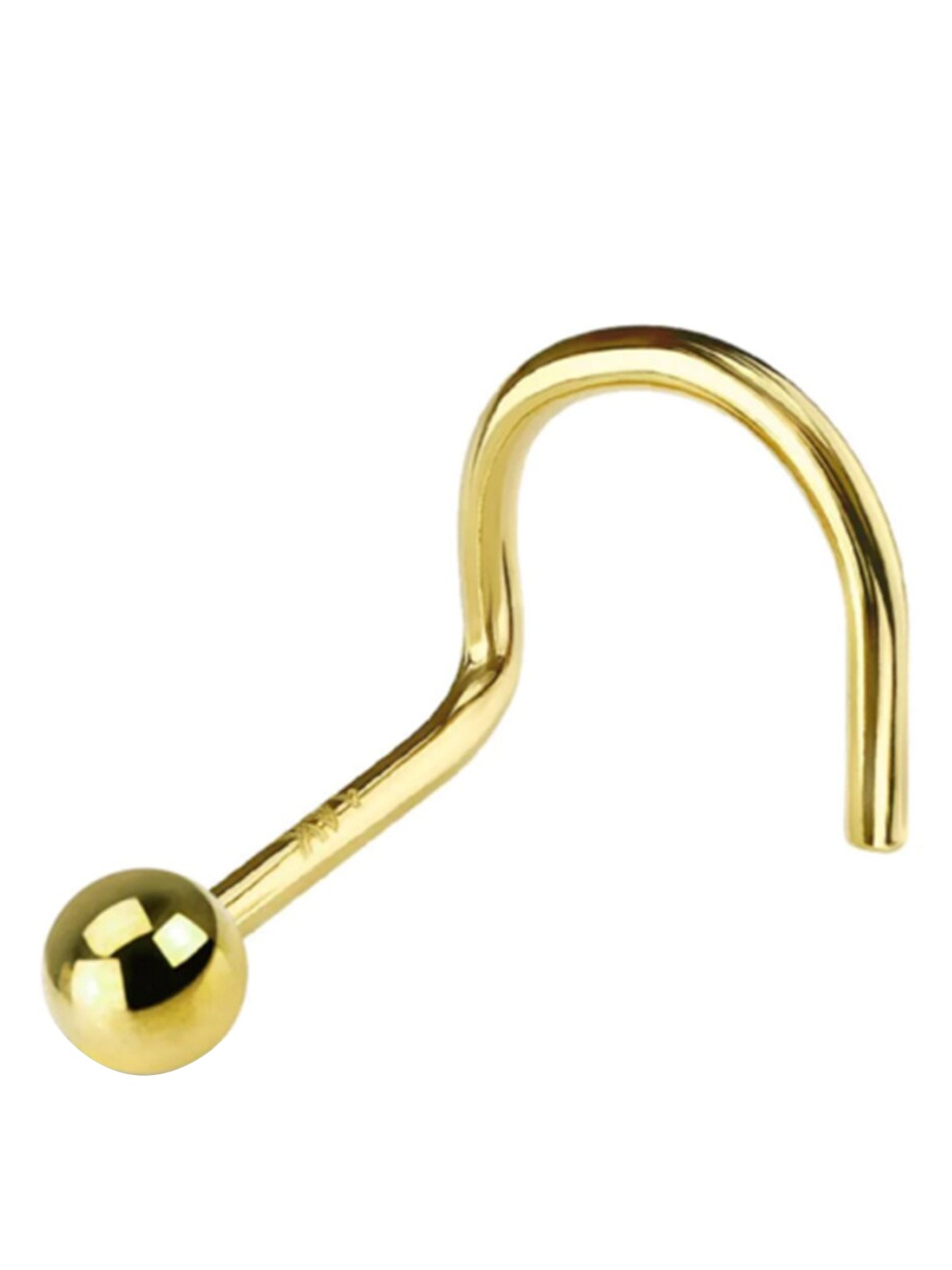 

Abhooshan 92.5 Sterling Silver Gold-Plated Stud Nosepin