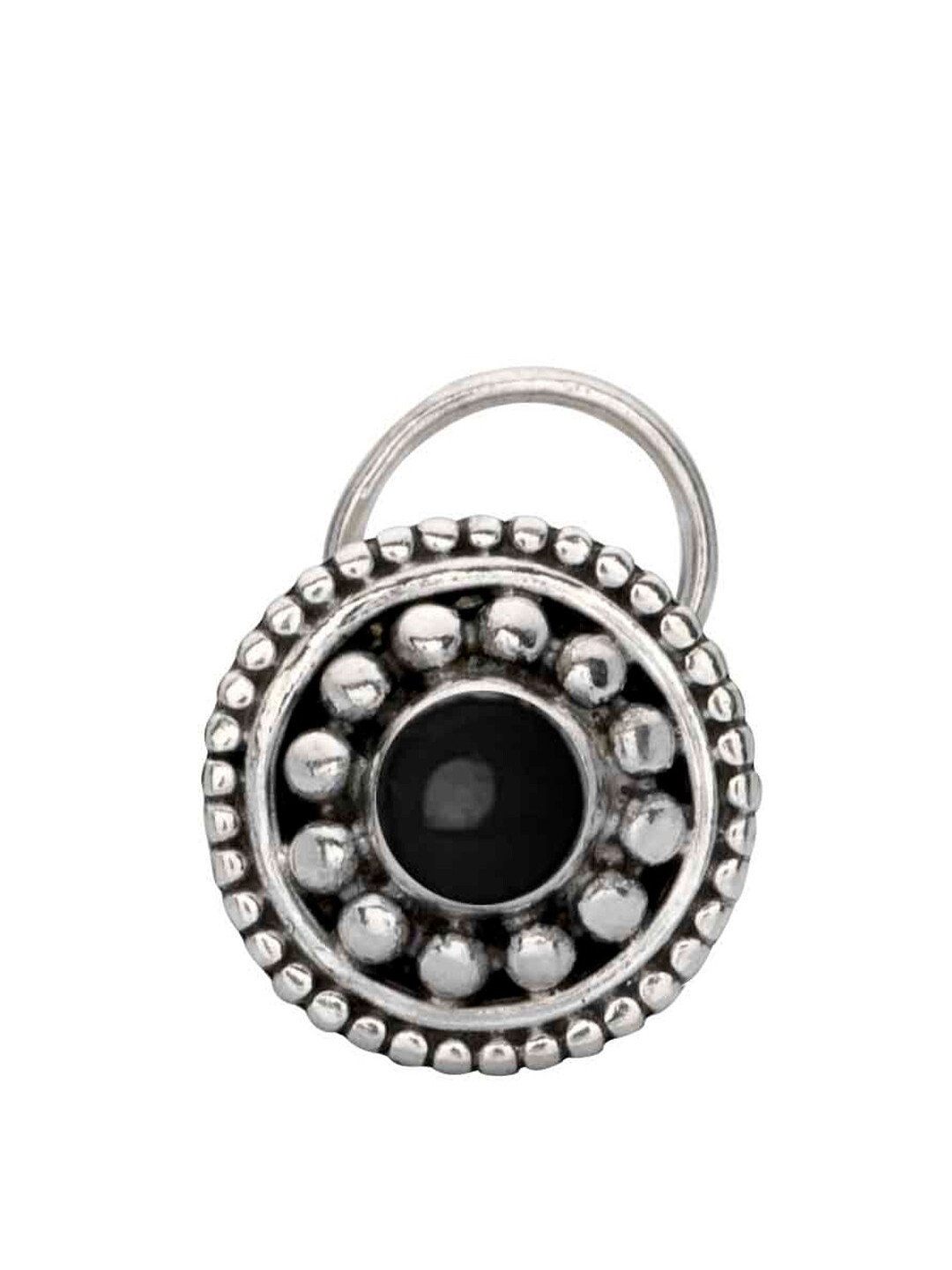 

Abhooshan Sterling Silver Onyx Stud Nosepin