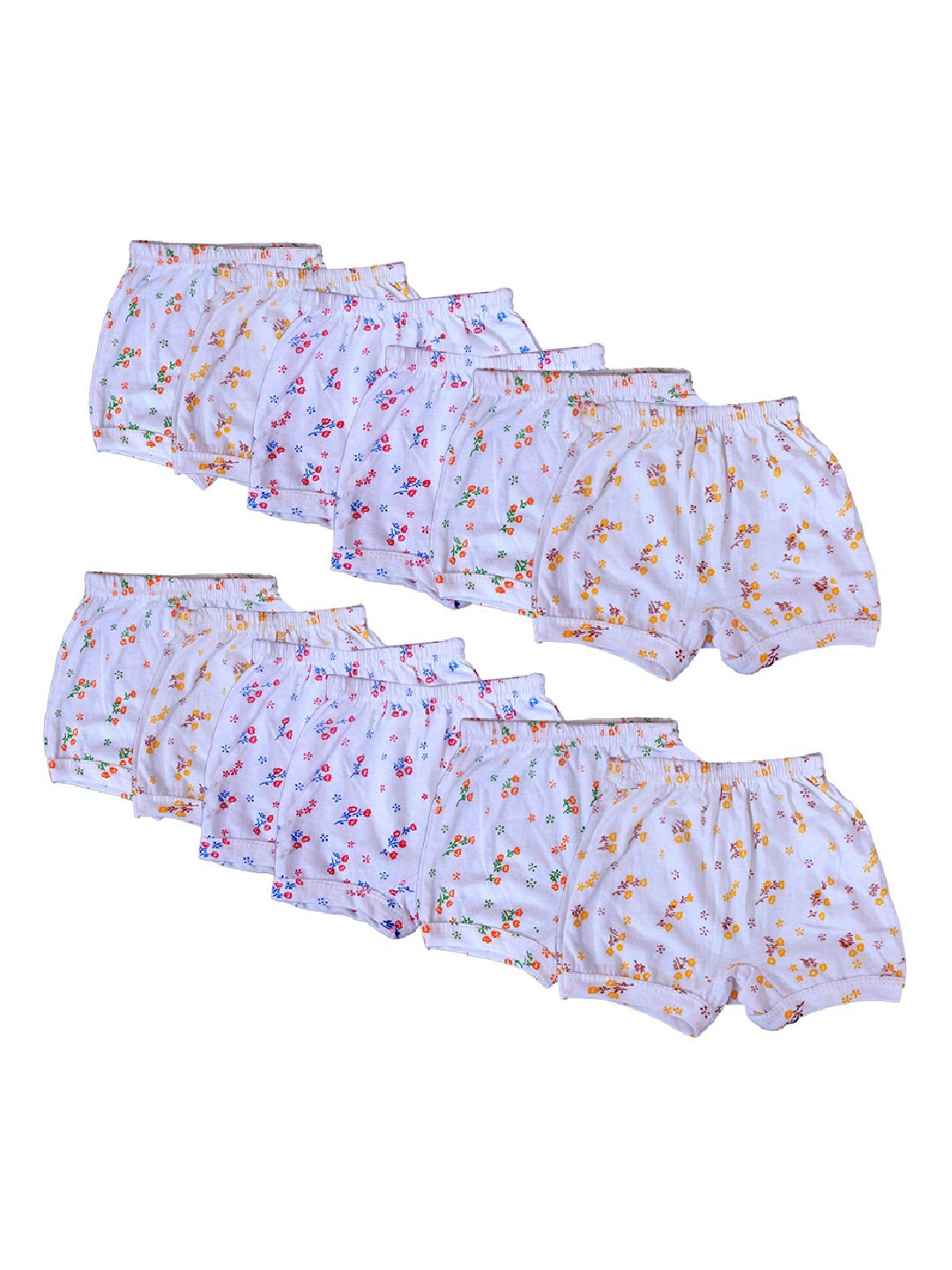 

BAESD Infants Pack Of 12 Printed Pure Cotton Basic Briefs, White