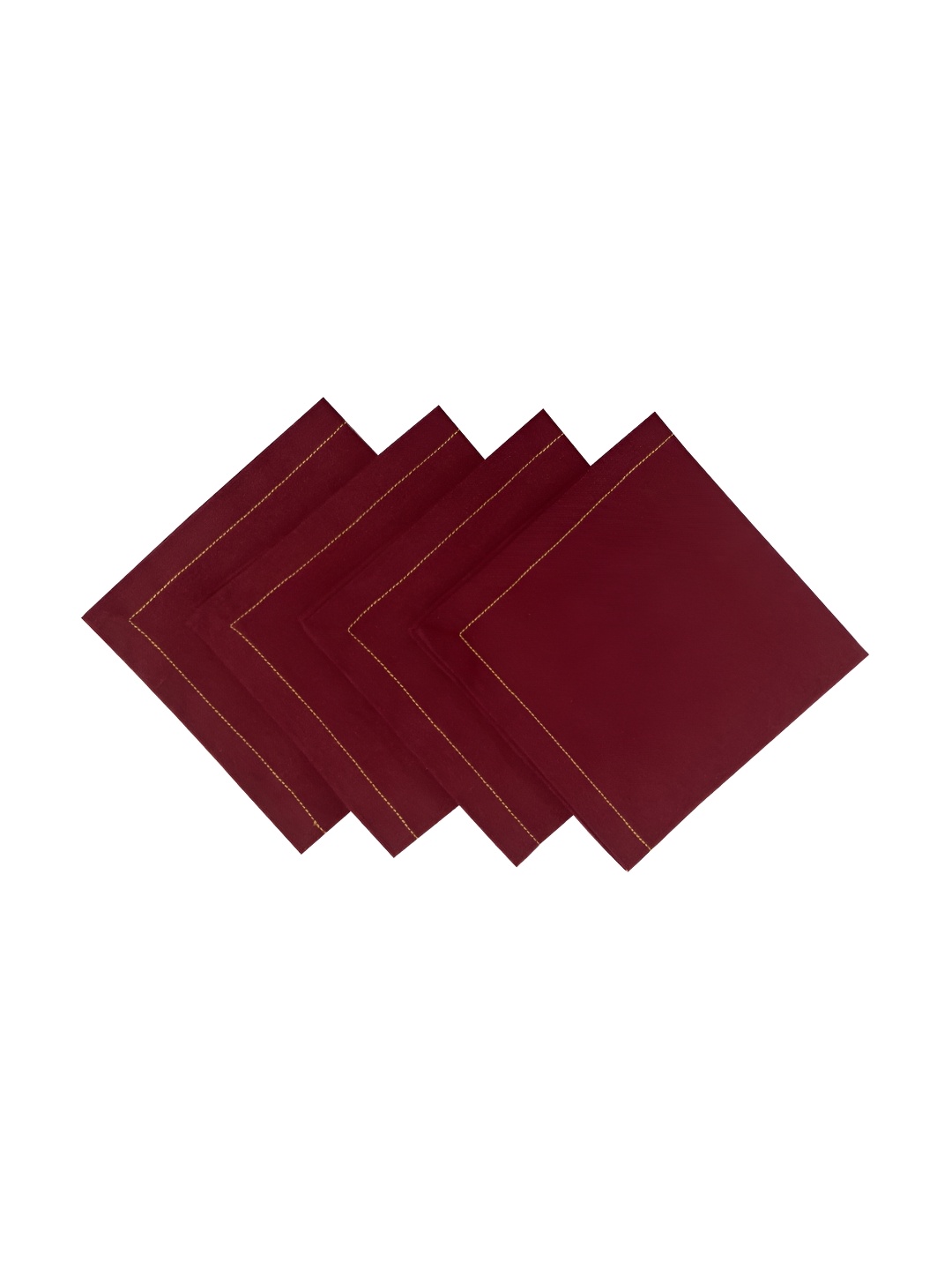 

FOVEROS Maroon 4 Pieces Cotton Square Dinner Table Napkins
