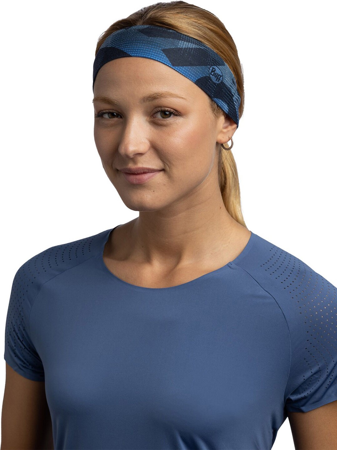

Original Buff SA Women Printed Slim Headband, Blue