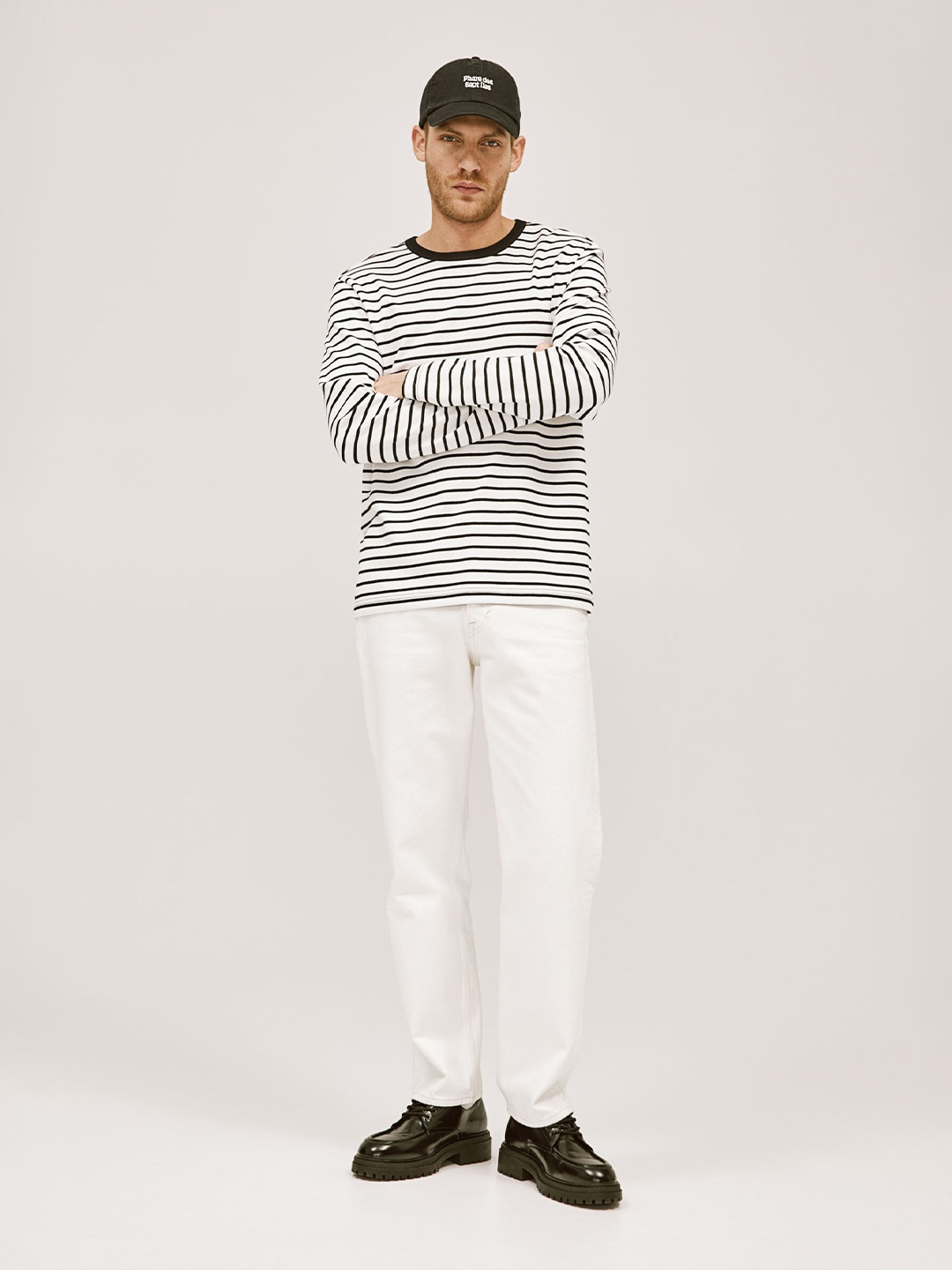 

H&M Pure Cotton Regular Fit Jersey top, White