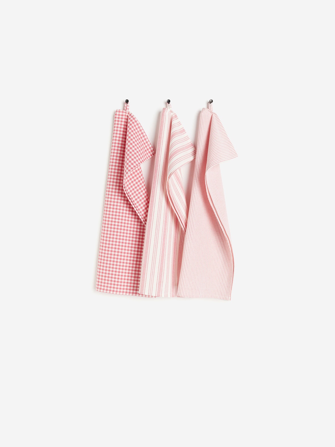 

H&M 3-Pack Cotton Tea Towels, Pink