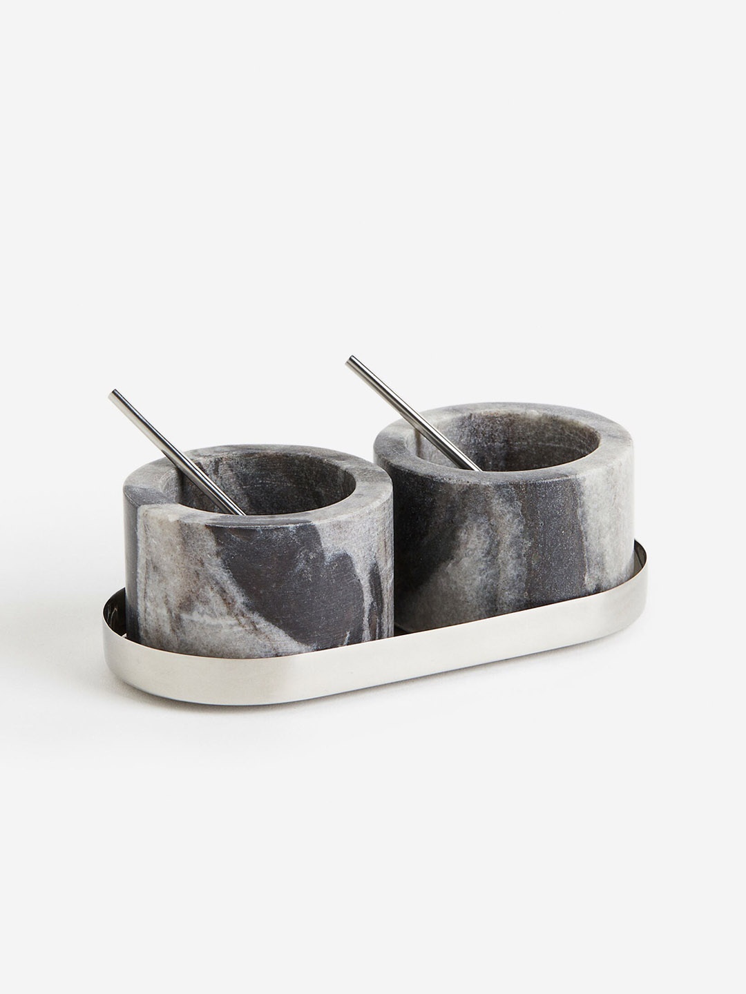 

H&M Marble Salt & Pepper Bowls, Grey