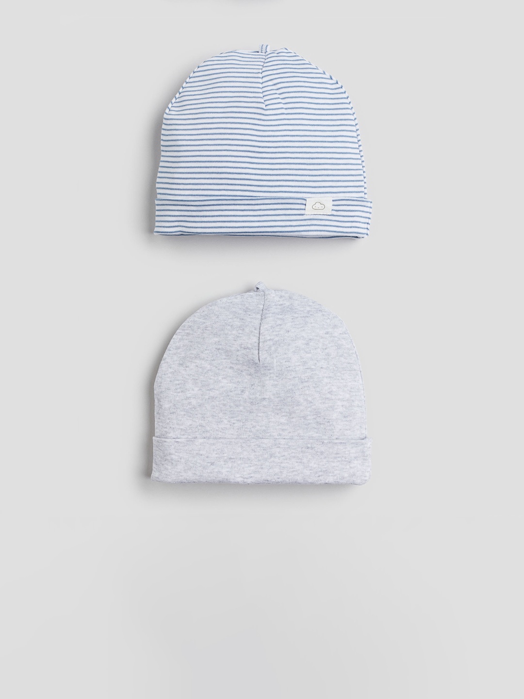 

H&M 2-Pack Cotton Hats, Blue