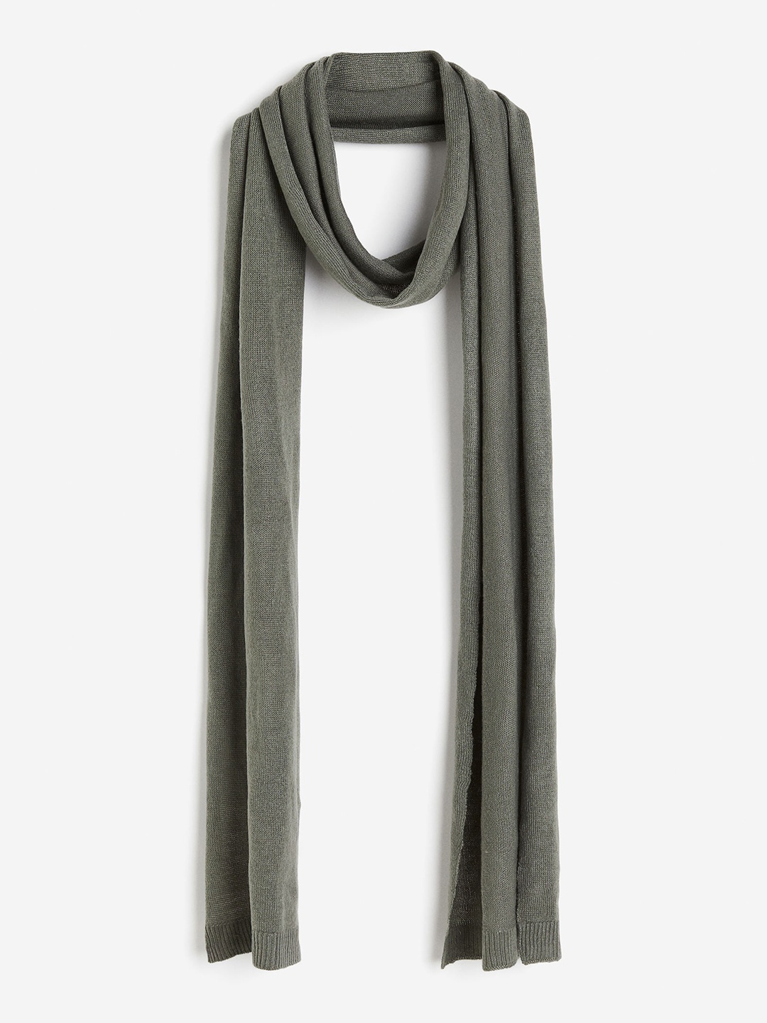 

H&M Acrylic Knitted Scarf, Green