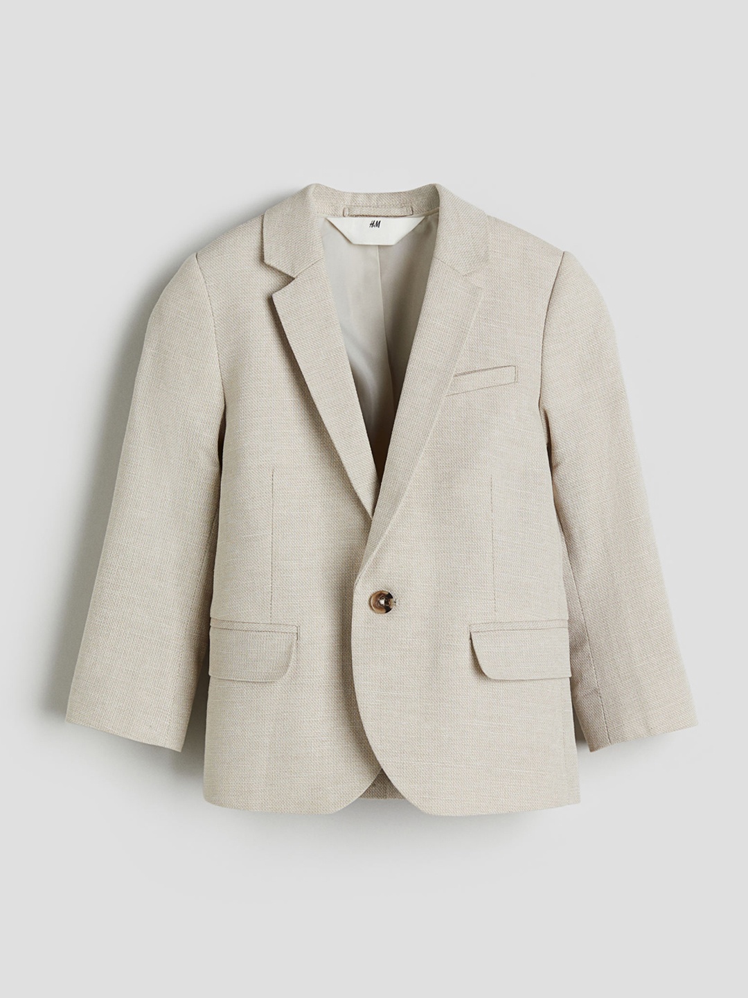 

H&M Boys Single-Breasted Jacket, Beige