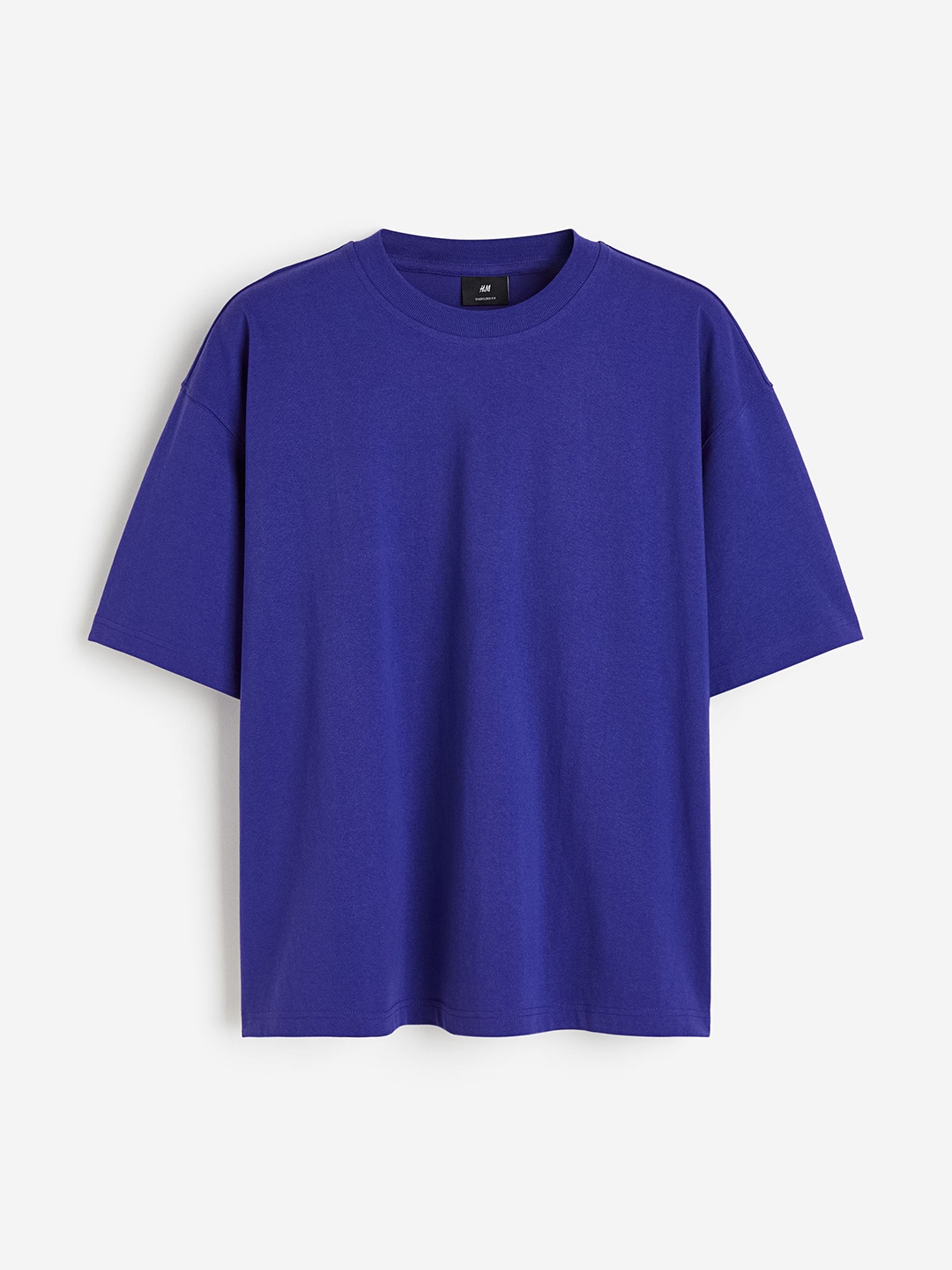 

H&M Men Oversized Fit Cotton T-shirt, Blue