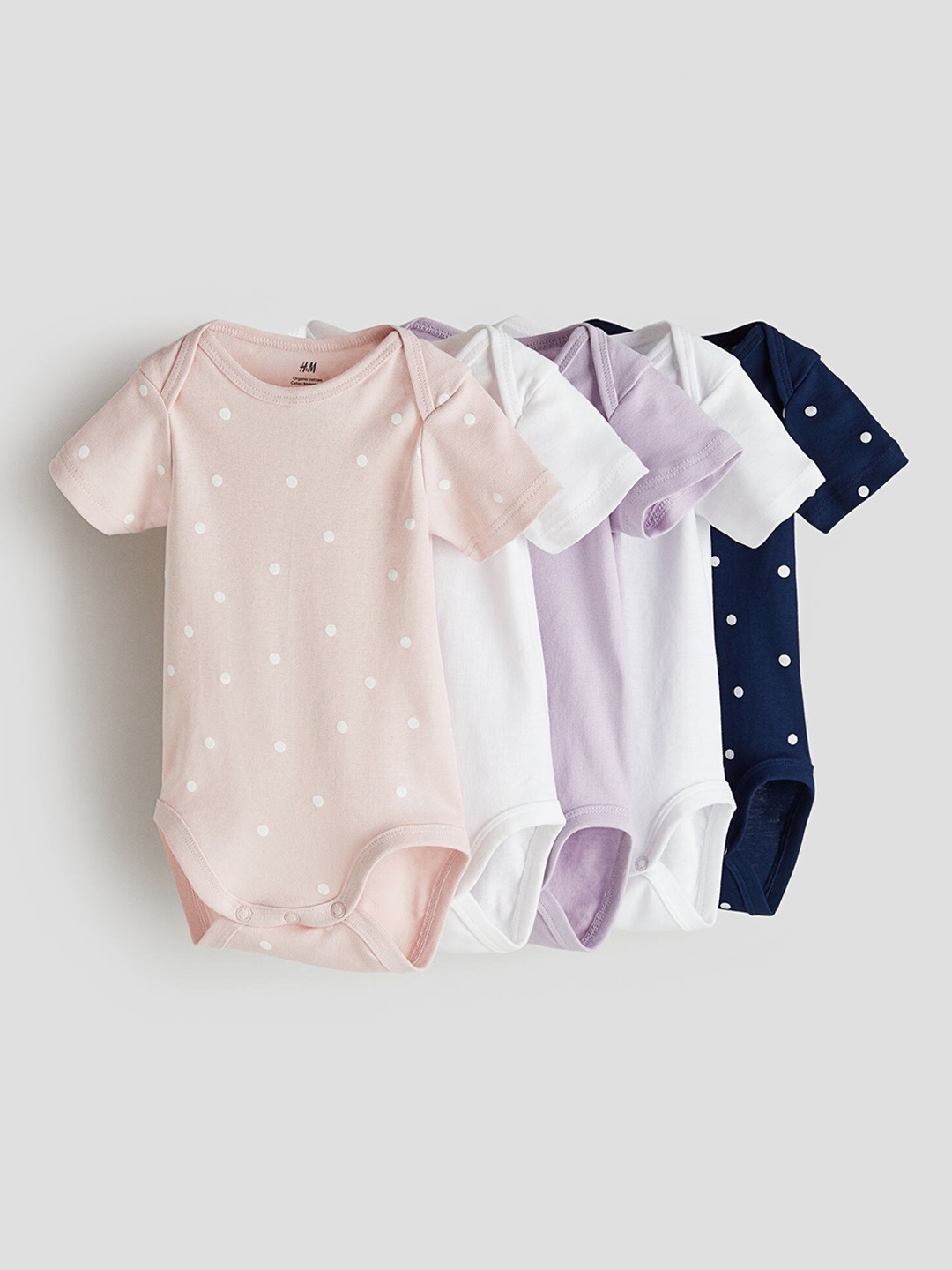 

H&M 5-Pack Cotton Bodysuits, Pink