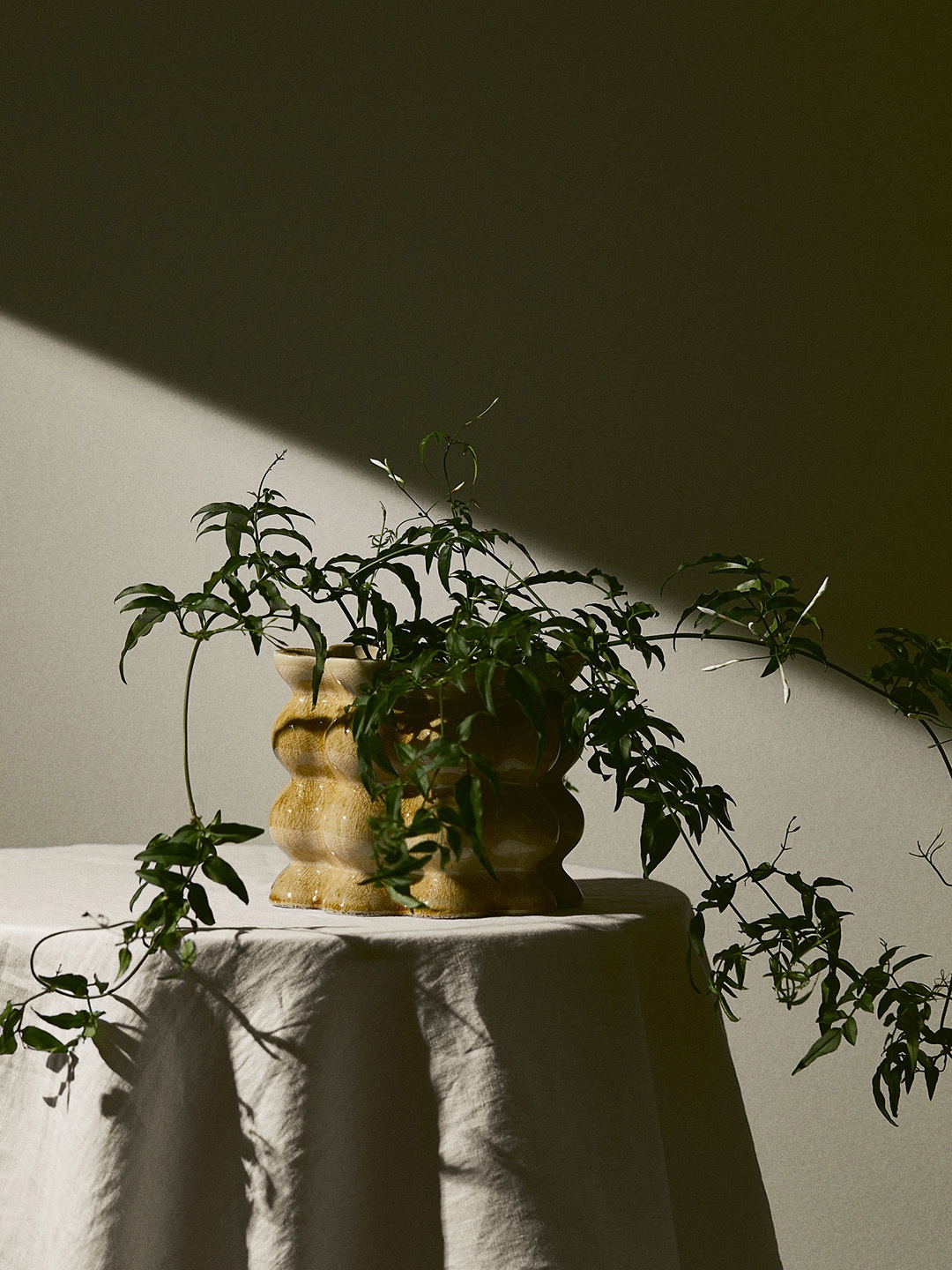 

H&M Yellow Reactive-Glaze Plant Pot