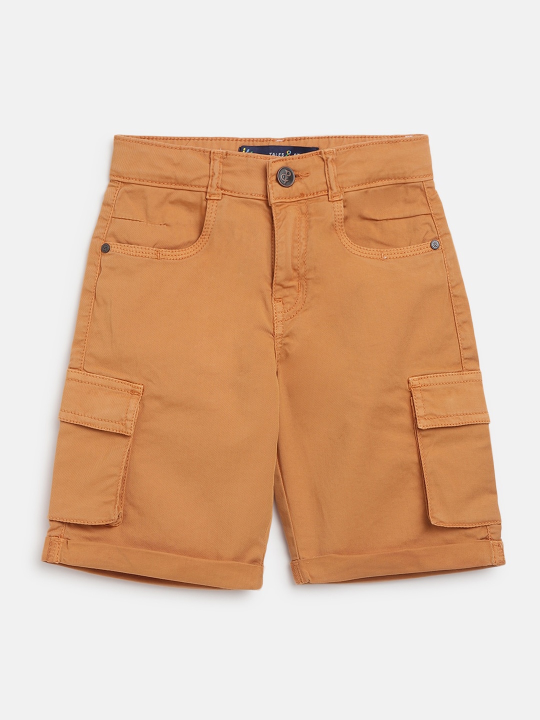

TALES & STORIES Boys Mid-Rise Cargo Shorts, Orange