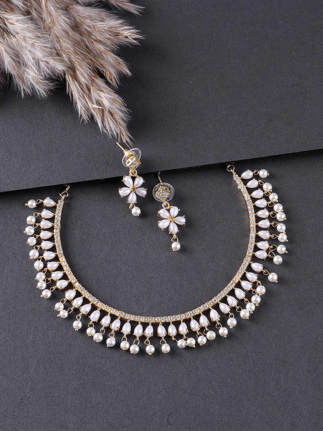 

Anouk Gold-Plated American DiamondStudded Jewellery Set