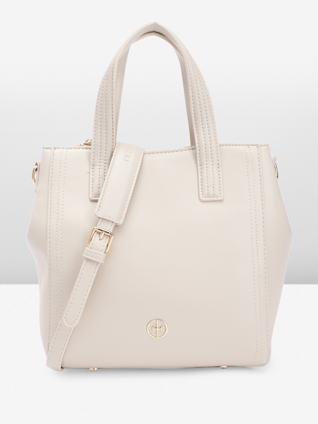 

IRTH Women Solid Handheld Bag, Off white