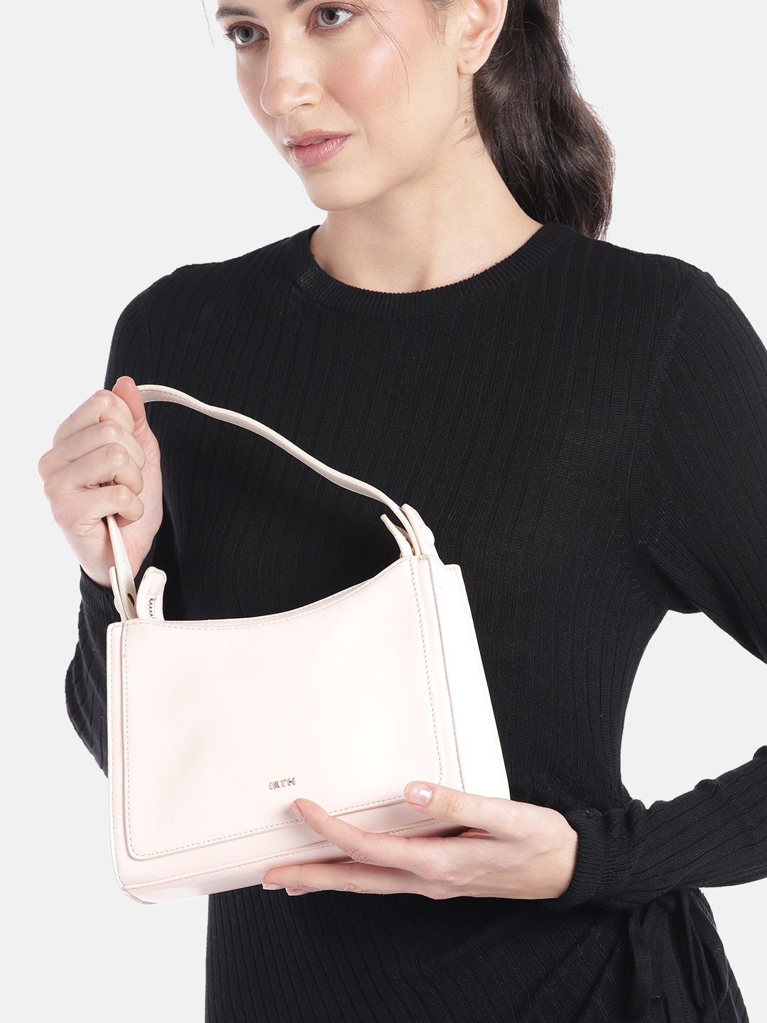 

IRTH Structured Shoulder Bag, Off white