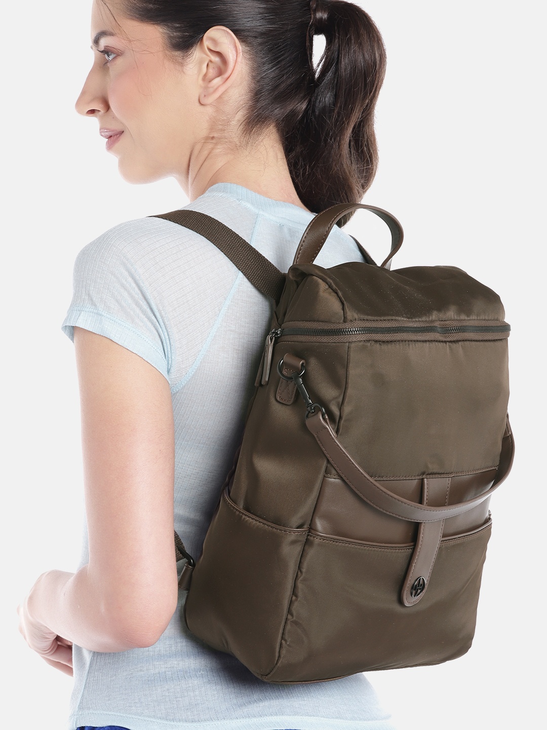 

IRTH Women Ergonomic Strap Backpack, Brown