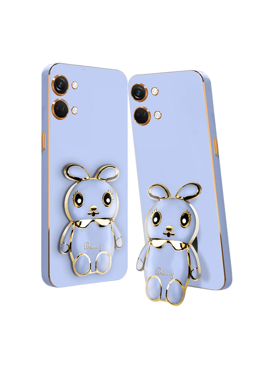 

Karwan Oneplus Nord 3 3D Mini Bunny with Folding Stand Back Cover Case, Blue