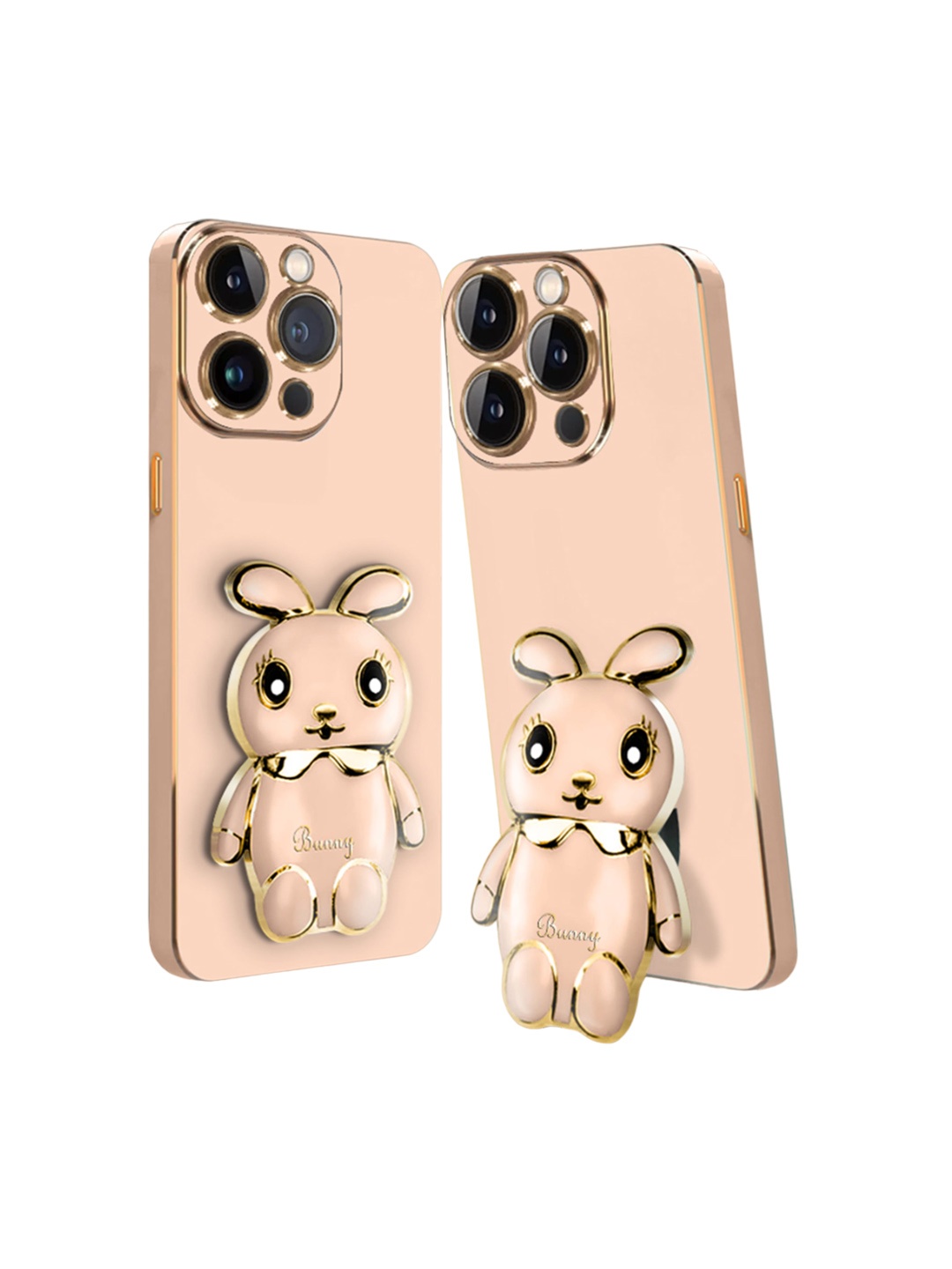 

Karwan 3D Bunny iPhone 15 Pro Back Case Mobile Accessories, Pink