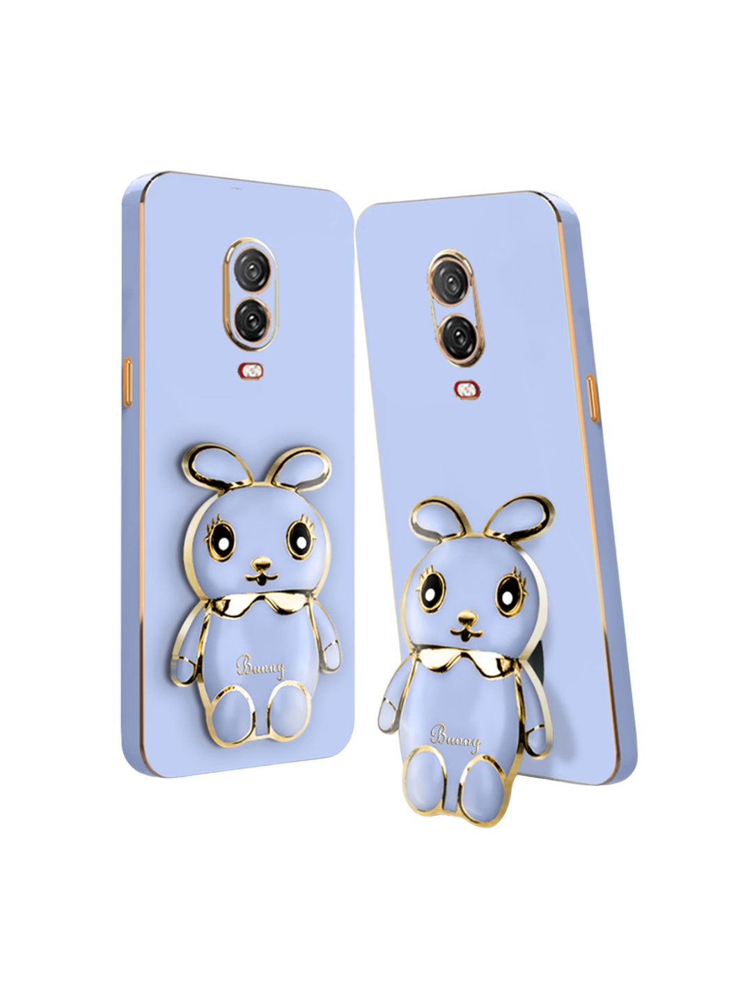 

Karwan 3D Mini Bunny with Folding Stand Back OnePlus 6T Back Case, Blue
